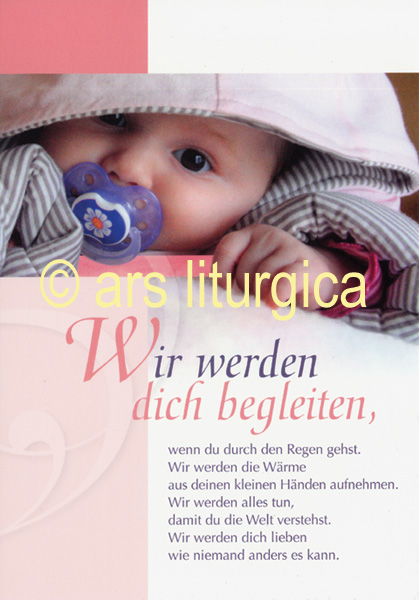 Karte zur Geburt Wir werden dich begleiten bei KirchlicheKunst.de