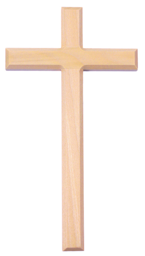 Kreuz aus Ahorn schlichte Form | bei Kirchliche-Kunst.de